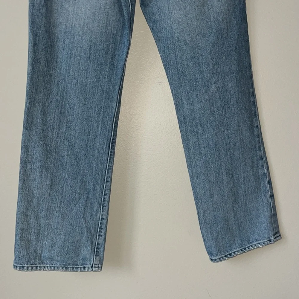 RtA Belted Dexter‎ Jeans Women’s Medium Blue Distressed Straight Leg Denim